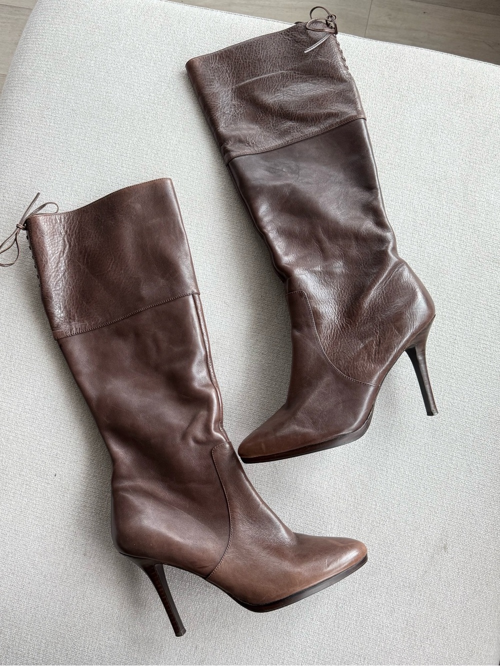 Lauren By Ralph Lauren Leather Heeled Lavinia Boots